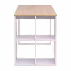 vidaXL Writing Desk Oak and White Home Office Computer Study Table Furniture - Additional view 3