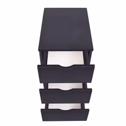 vidaXL Drawer Unit Black Home Storage Cabinet Organiser Nightstand Furniture