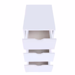 vidaXL Drawer Unit White Home Storage Cabinet Organiser Nightstand Furniture