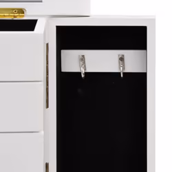 vidaXL Jewellry Case with Mirror MDF 25x13.5x34cm Holder Cabinet Storage Box - Additional view 7