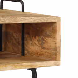 vidaXL Solid Mango Wood Bedside Table 40x34x47cm Bedroom Nightstand Furniture - Additional view 4