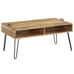 vidaXL Solid Mango Wood Coffee Table 100x60x45cm Living Room Furniture Stand