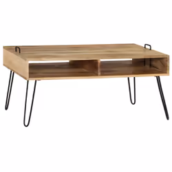 vidaXL Solid Mango Wood Coffee Table 100x60x45cm Living Room Furniture Stand