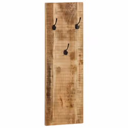 vidaXL 2x Solid Mango Wood Wall-mounted Coat Racks 36x110x3cm Clothes Hook