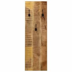 vidaXL 2x Solid Mango Wood Wall-mounted Coat Racks 36x110x3cm Clothes Hook - Additional view 4