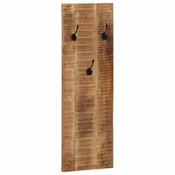vidaXL 2x Solid Mango Wood Wall-mounted Coat Racks 36x110x3cm Clothes Hook - Additional view 7