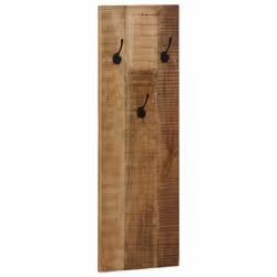 vidaXL 2x Solid Mango Wood Wall-mounted Coat Racks 36x110x3cm Clothes Hook - Additional view 8