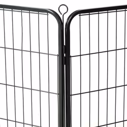 vidaXL Dog Playpen 12 Panels Steel 80x60cm Black Enclosure Run Cage Kennel - Additional view 7