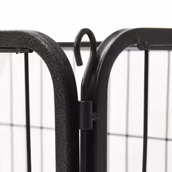 vidaXL Puppy Playpen Steel 91.5x59x61cm Pet Dog Kennel Fence Folding Enclosure - Additional view 5