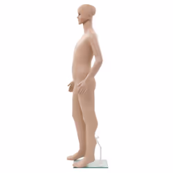 vidaXL Full Body Child Mannequin with Glass Base Beige 140cm Display Dummy