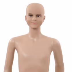 vidaXL Full Body Child Mannequin with Glass Base Beige 140cm Display Dummy - Additional view 5