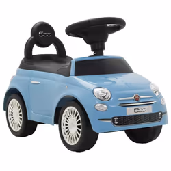 vidaXL Ride-on Car Fiat 500 Children Toy Car Kids Riding Toy Training Vehicle - blue