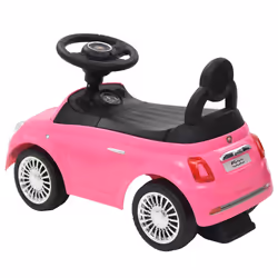 vidaXL Ride-on Car Fiat 500 Children Toy Car Kids Riding Toy Training Vehicle - pink - Additional view 2