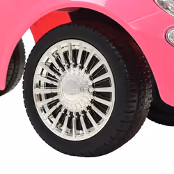 vidaXL Ride-on Car Fiat 500 Children Toy Car Kids Riding Toy Training Vehicle - pink - Additional view 6