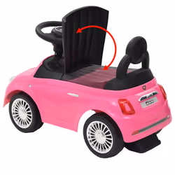 vidaXL Ride-on Car Fiat 500 Children Toy Car Kids Riding Toy Training Vehicle - pink - Additional view 8