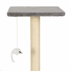 vidaXL Cat Tree with Sisal Scratching Posts 95cm Grey Kitten Playhouse Tower - Additional view 4