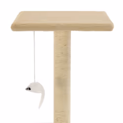 vidaXL Cat Tree with Sisal Scratching Posts 95cm Beige Kitten Playhouse Tower - Additional view 5
