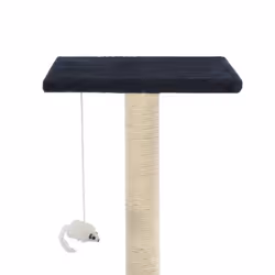 vidaXL Cat Tree with Sisal Scratching Posts 95cm Dark Blue Kitten Playhouse - Additional view 4