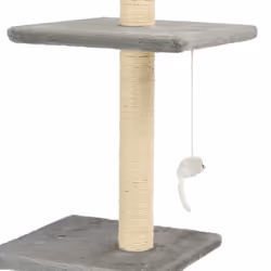 vidaXL Cat Tree with Sisal Scratching Posts 260cm Grey Kitten Playhouse Tower - Additional view 3