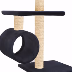 vidaXL Cat Tree with Sisal Scratching Posts 260cm Dark Blue Kitten Playhouse - Additional view 4