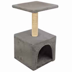 vidaXL Cat Tree with Sisal Scratching Post 55cm Grey Kitten Playhouse Tower