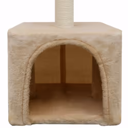 vidaXL Cat Tree with Sisal Scratching Post 55cm Beige Kitten Playhouse Tower - Additional view 4