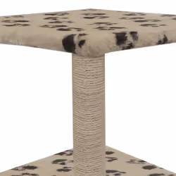 vidaXL Cat Tree with Sisal Scratching Post 55cm Beige Paw Print Kitten Tower - Additional view 6
