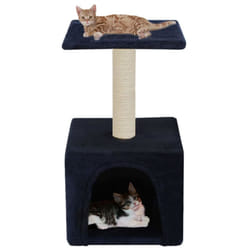 vidaXL Cat Tree with Sisal Scratching Post 55cm Dark Blue Kitten Play Centre