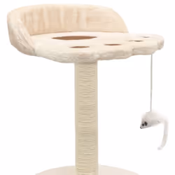 vidaXL Cat Tree with Sisal Scratching Post 40cm Beige Play Centre Furniture