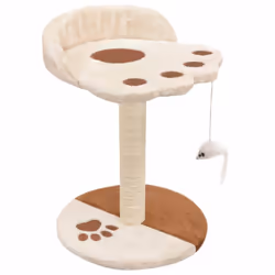 vidaXL Cat Tree with Sisal Scratching Post 40cm Beige and Brown Play Centre