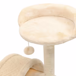 vidaXL Cat Tree with Sisal Scratching Post 40cm Beige Play Centre Furniture - Additional view 4