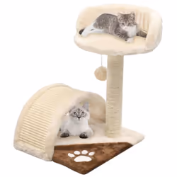 vidaXL Cat Tree with Sisal Scratching Post 40cm Beige and Brown Play Centre
