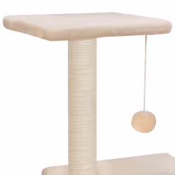 vidaXL 65cm Beige Cat Tree with Sisal Scratching Posts - Additional view 4