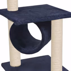 vidaXL Cat Tree with Sisal Scratching Posts 65cm Dark Blue Kitten Play Centre