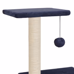 vidaXL Cat Tree with Sisal Scratching Posts 65cm Dark Blue Kitten Play Centre - Additional view 4