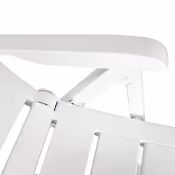 vidaXL 4x Reclining Garden Chairs 60x61x108cm Plastic White Foldable Seats - Additional view 6