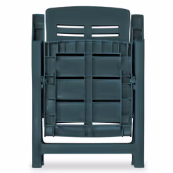 vidaXL 4x Reclining Garden Chairs 60x61x108cm Plastic Green Foldable Seat - Additional view 5