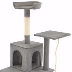 vidaXL Cat Tree with Sisal Scratching Posts 120cm Grey Kitten Furniture Tower - Additional view 5