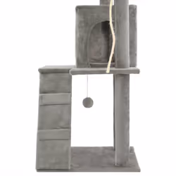 vidaXL Cat Tree with Sisal Scratching Posts 120cm Grey Kitten Furniture Tower - Additional view 6