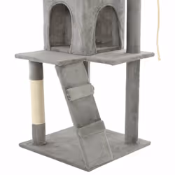 vidaXL Cat Tree with Sisal Scratching Posts 120cm Grey Kitten Furniture Tower - Additional view 7