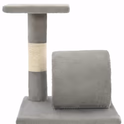 vidaXL Cat Tree with Sisal Scratching Posts 65cm Grey Furniture Play Tower - Additional view 5