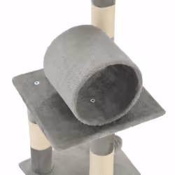 vidaXL Cat Tree with Sisal Scratching Posts 65cm Grey Furniture Play Tower - Additional view 6
