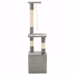 vidaXL Cat Tree with Sisal Scratching Posts 109cm Grey Play Furniture Tower - Additional view 4