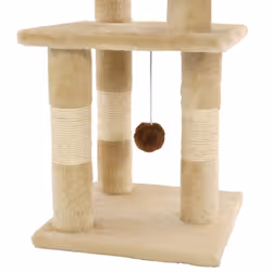 vidaXL Cat Tree with Sisal Scratching Posts 65cm Beige Kitten Activity Centre - Additional view 4