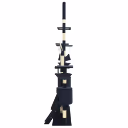 vidaXL Cat Tree with Sisal Scratching Posts 230-250cm Blue Kitten Play Tower - Additional view 3
