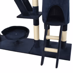 vidaXL Cat Tree with Sisal Scratching Posts 230-250cm Blue Kitten Play Tower - Additional view 6