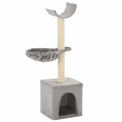 vidaXL Cat Tree with Sisal Scratching Posts 105cm Grey Kitten Furniture Tower