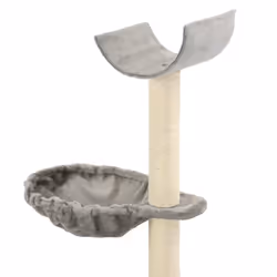 vidaXL Cat Tree with Sisal Scratching Posts 105cm Grey Kitten Furniture Tower - Additional view 4