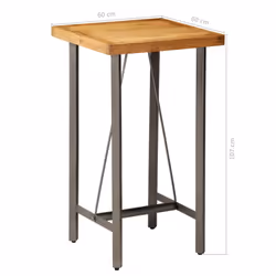 vidaXL Solid Reclaimed Teak Bar Set 3 Piece Kitchen Furniture Table Chairs