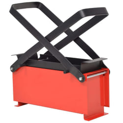vidaXL Paper Log Briquette Maker Steel 34x14x14cm Black and Red Fireplace Tool